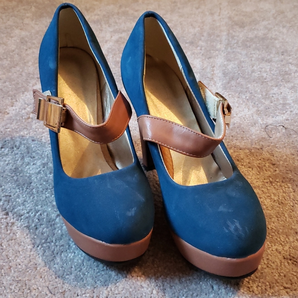3in Blue Heels